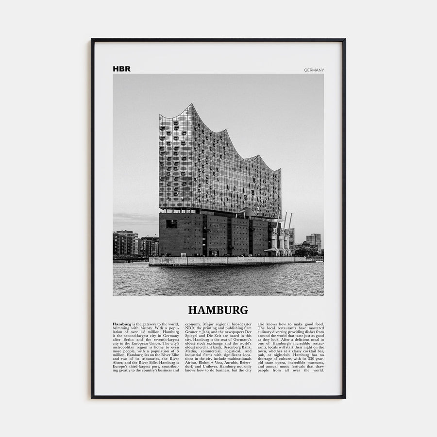 Hamburg Travel B&W No 2 Poster