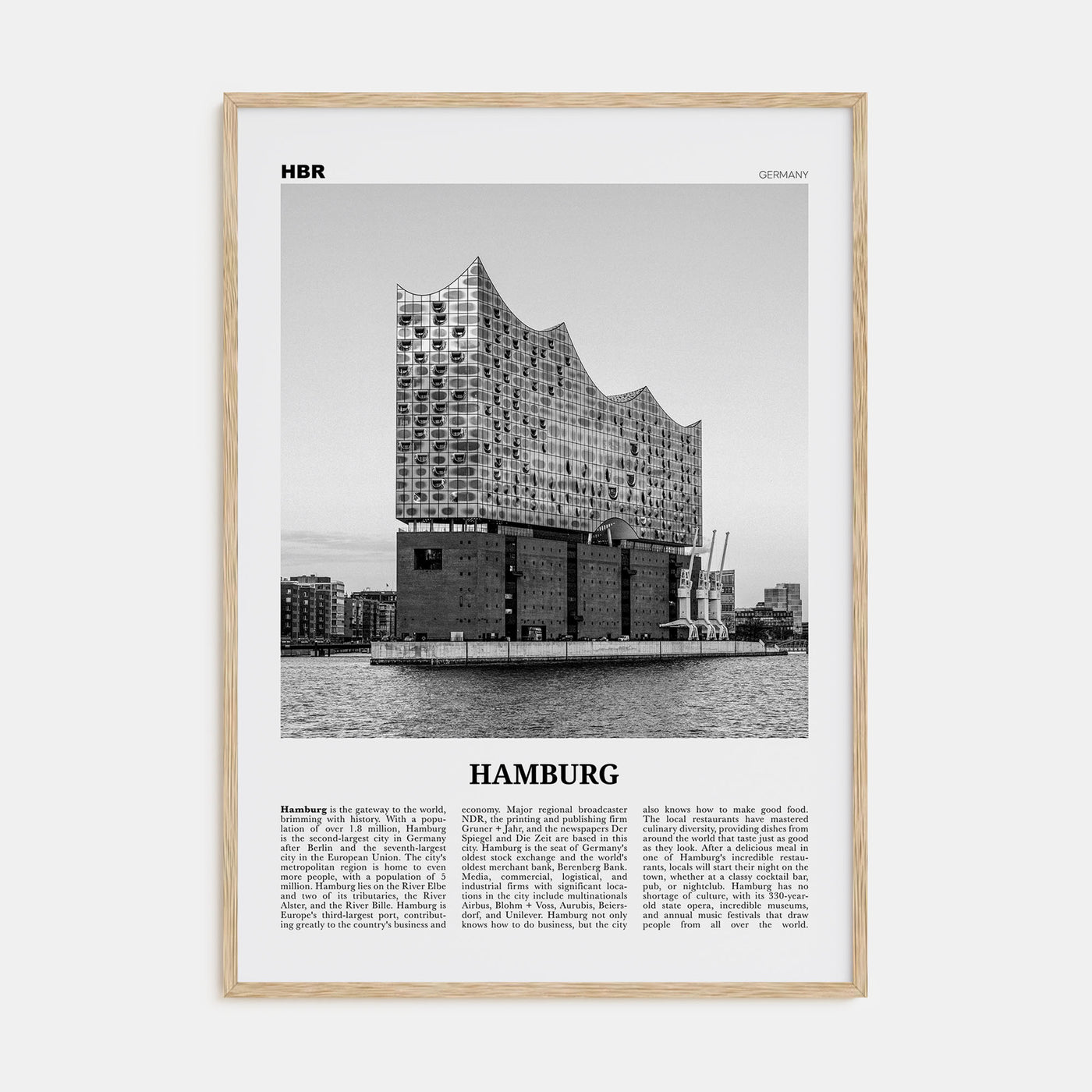 Hamburg Travel B&W No 2 Poster