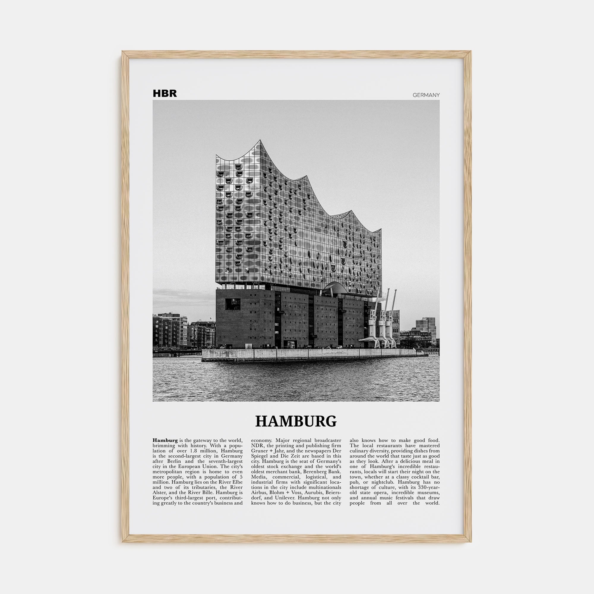 Hamburg Travel B&W No 2 Poster