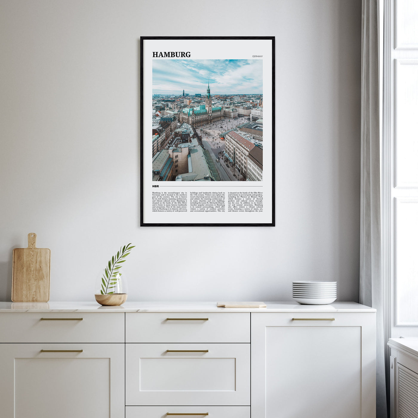 Hamburg Travel Color Poster