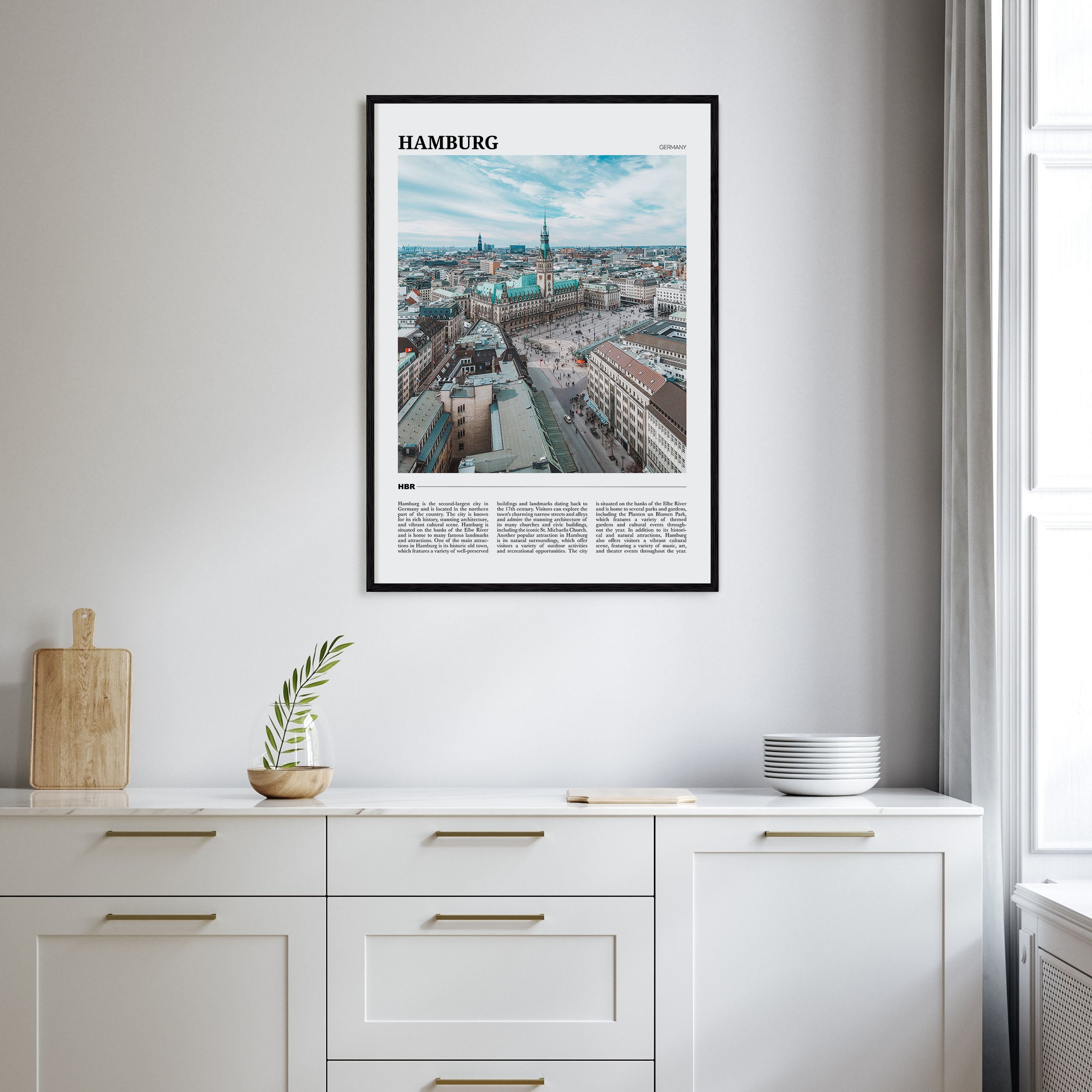 Hamburg Travel Color Poster