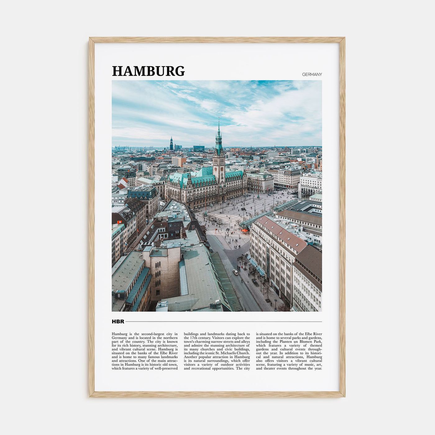 Hamburg Travel Color Poster