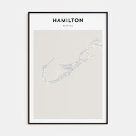 Hamilton, Bermuda Map Portrait Poster