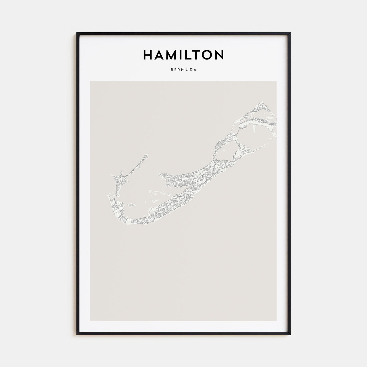 Hamilton, Bermuda Map Portrait Poster