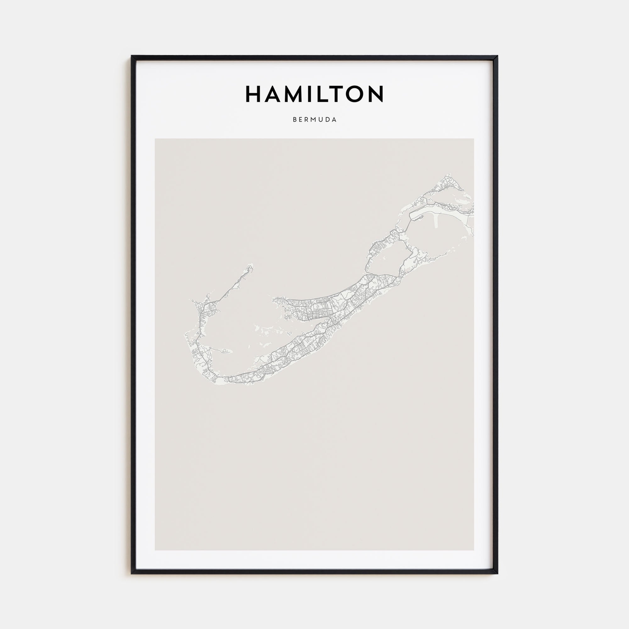 Hamilton, Bermuda Map Portrait Poster