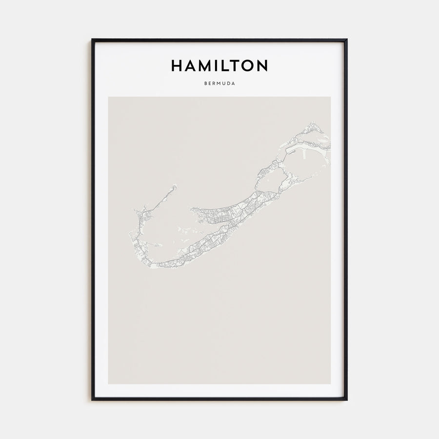 Hamilton, Bermuda Map Portrait Poster