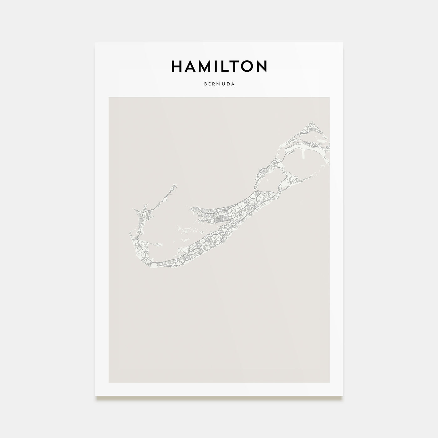 Hamilton, Bermuda Map Portrait Poster