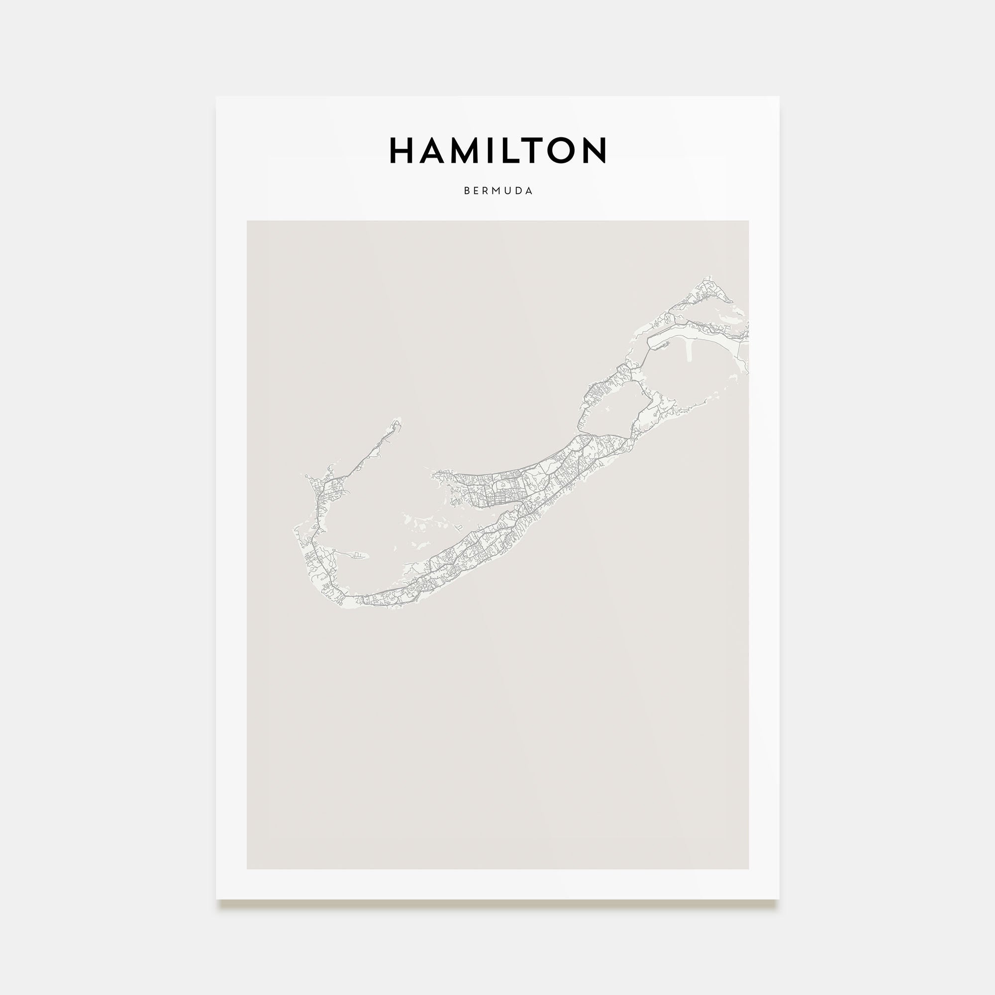 Hamilton, Bermuda Map Portrait Poster