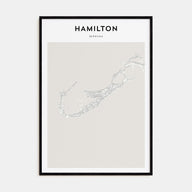 Hamilton, Bermuda Map Portrait Poster