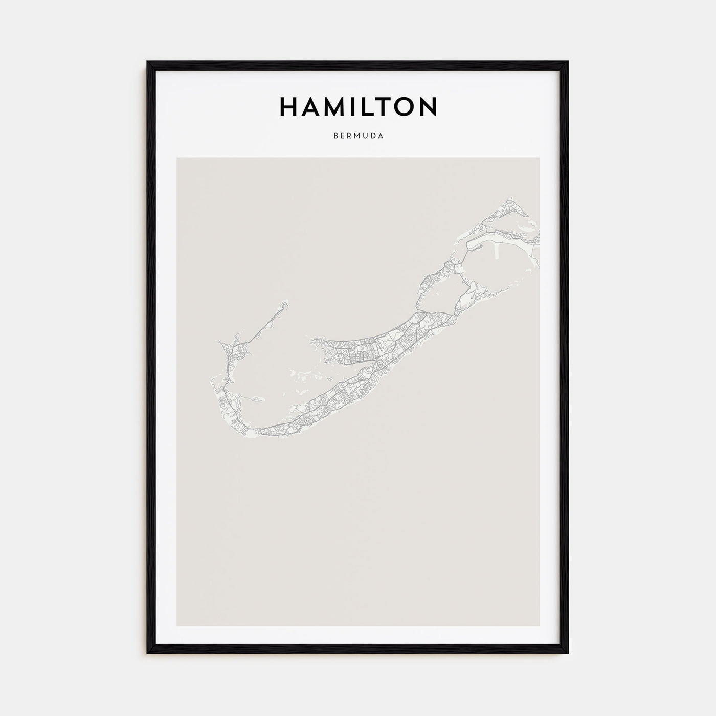 Hamilton, Bermuda Map Portrait Poster