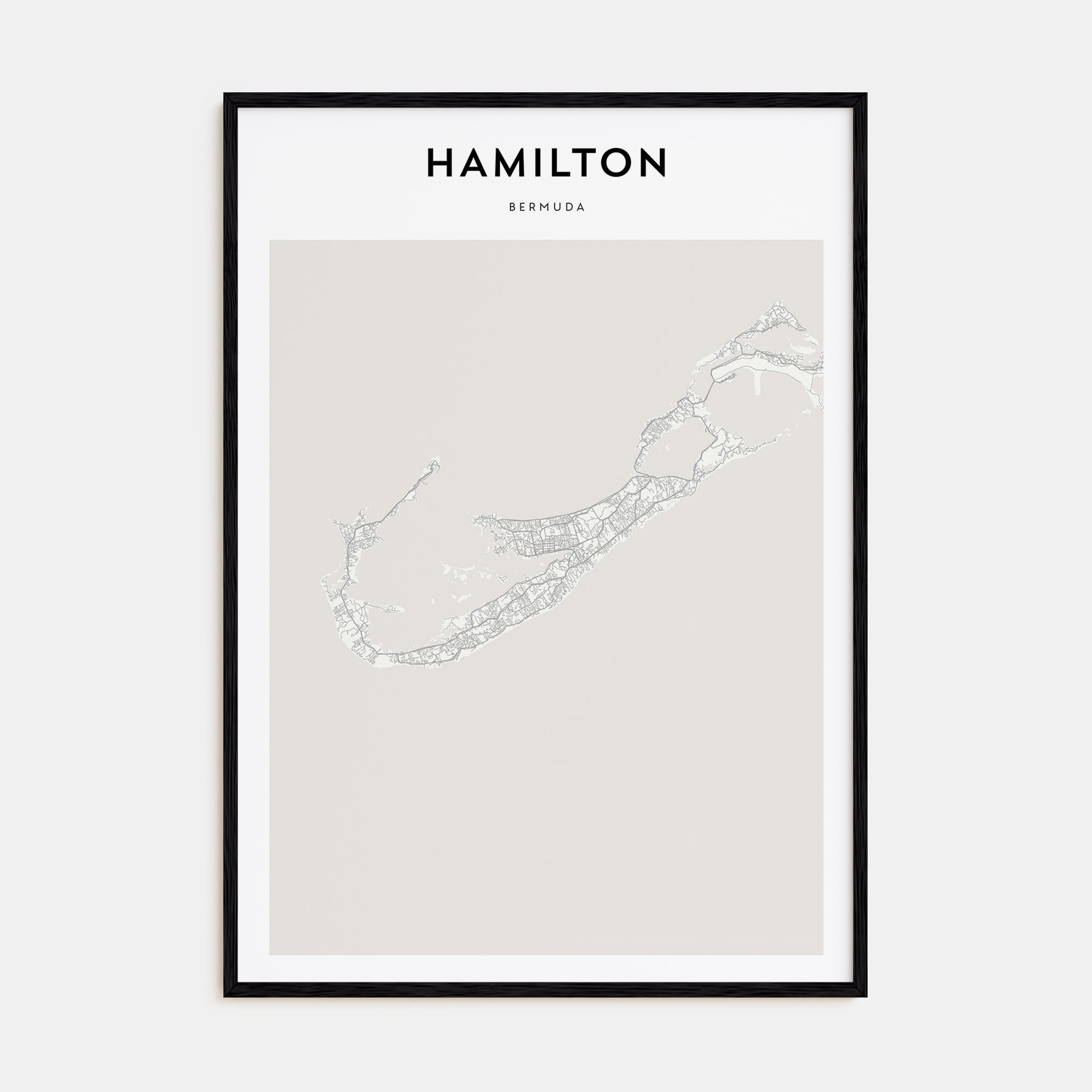 Hamilton, Bermuda Map Portrait Poster