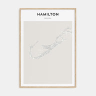 Hamilton, Bermuda Map Portrait Poster