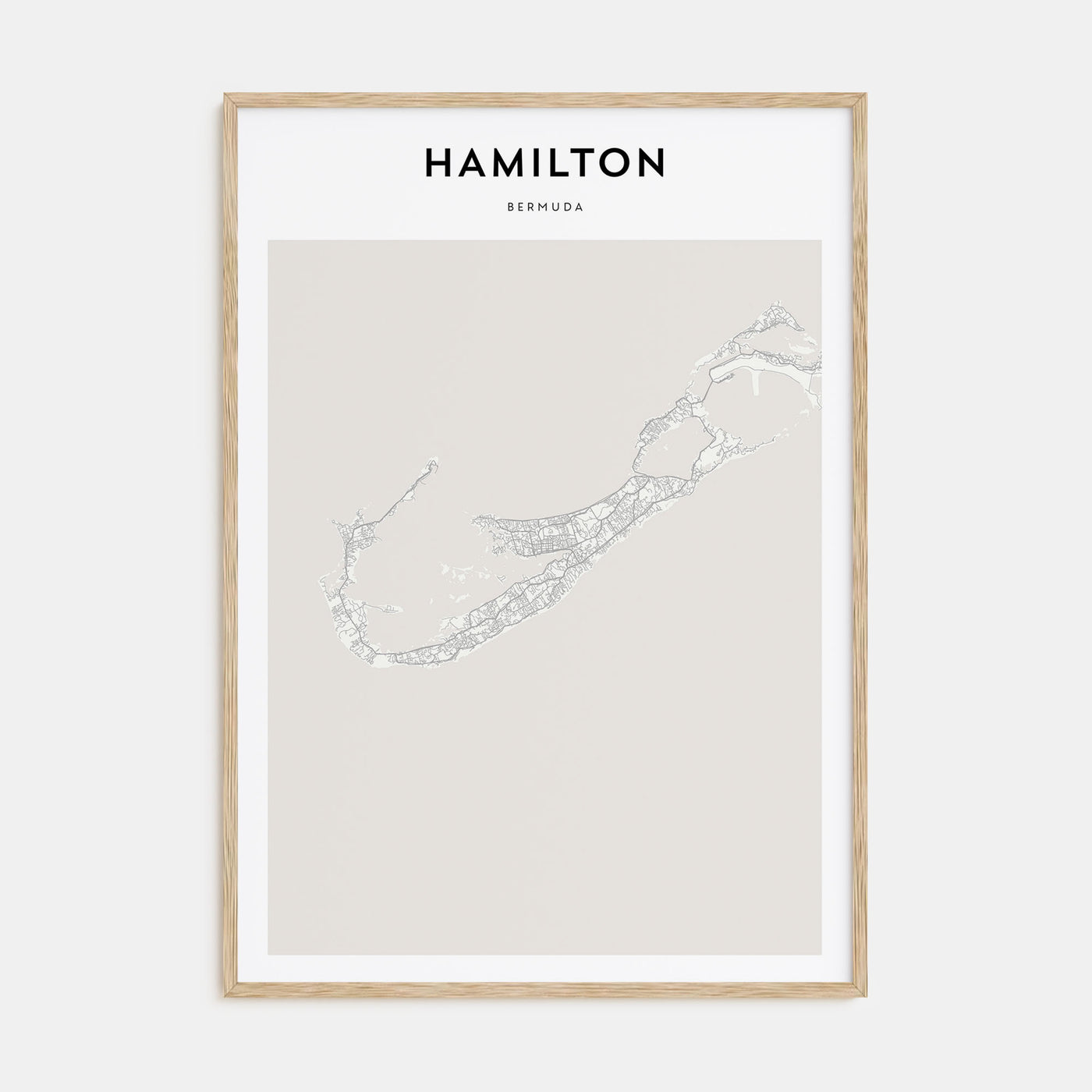 Hamilton, Bermuda Map Portrait Poster