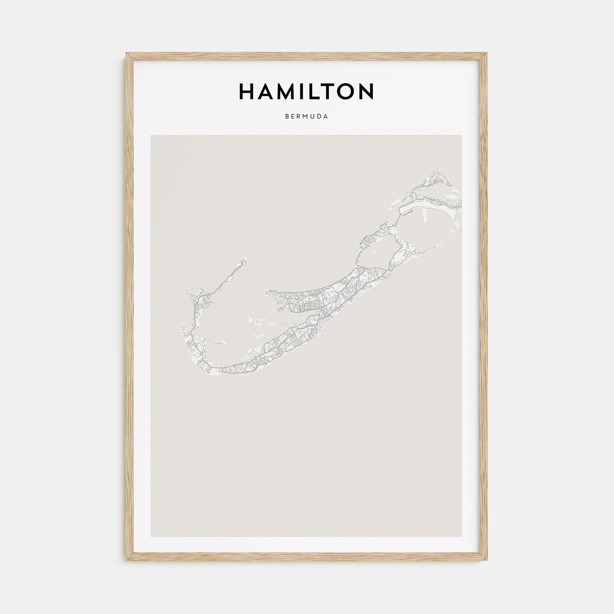 Hamilton, Bermuda Map Portrait Poster