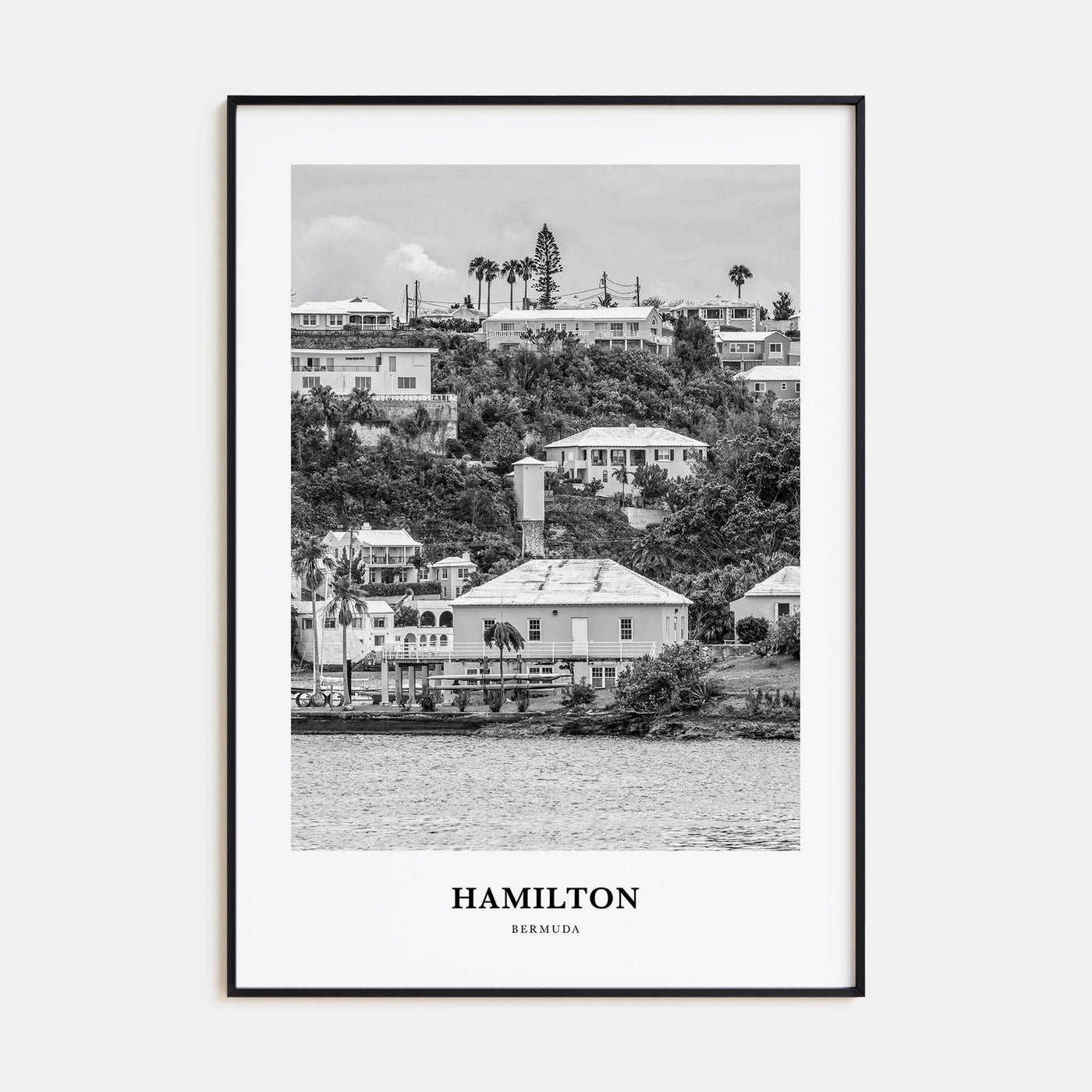 Hamilton, Bermuda Portrait B&W Poster