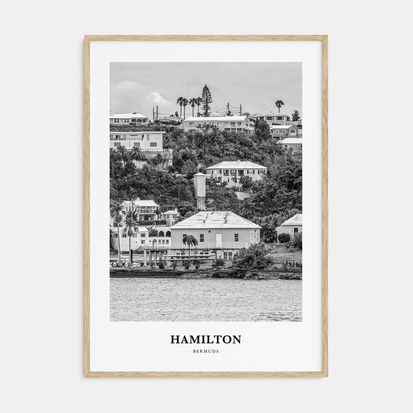 Hamilton, Bermuda Portrait B&W Poster