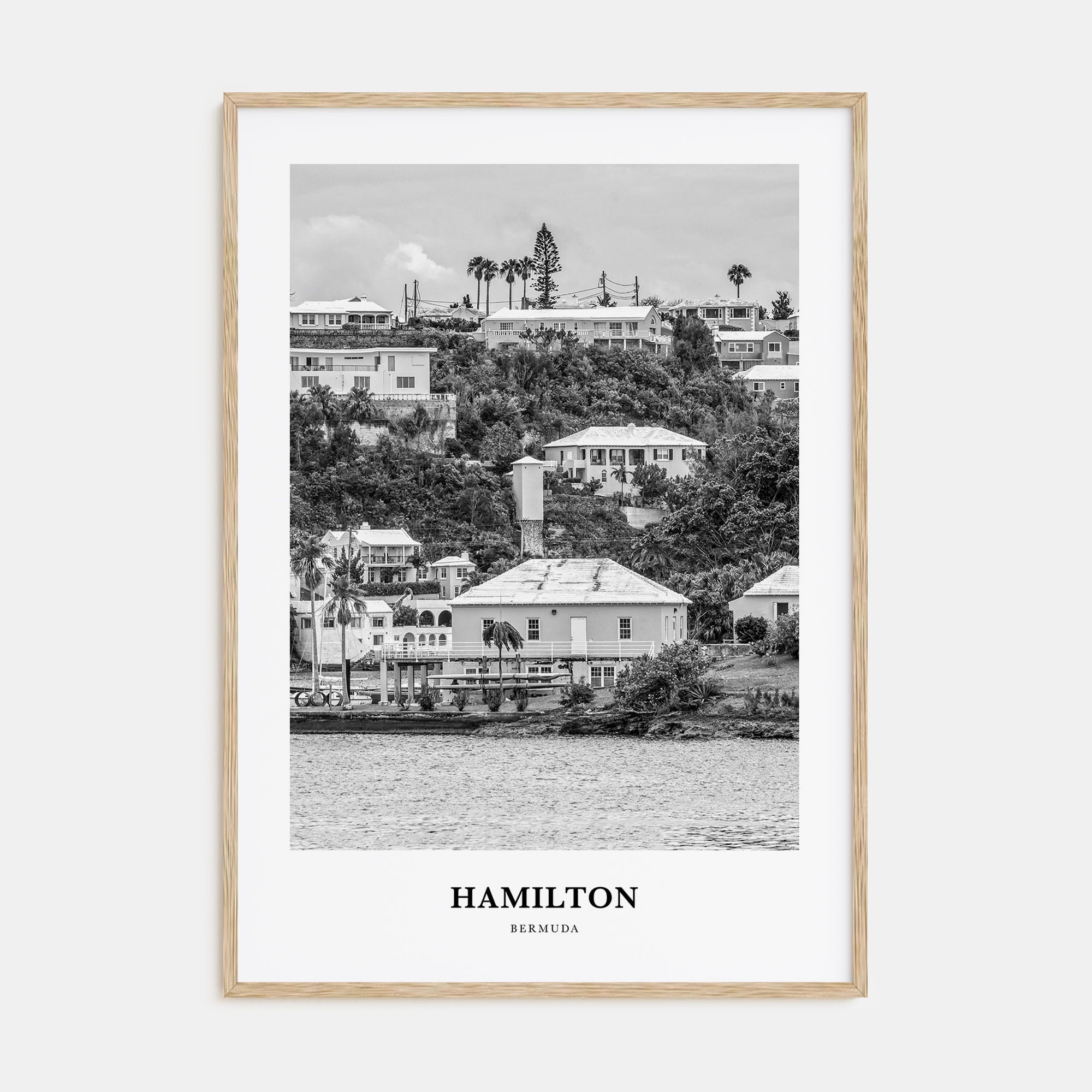 Hamilton, Bermuda Portrait B&W Poster