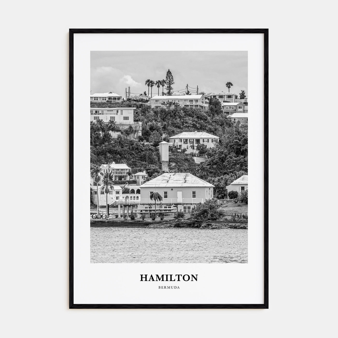 Hamilton, Bermuda Portrait B&W Poster