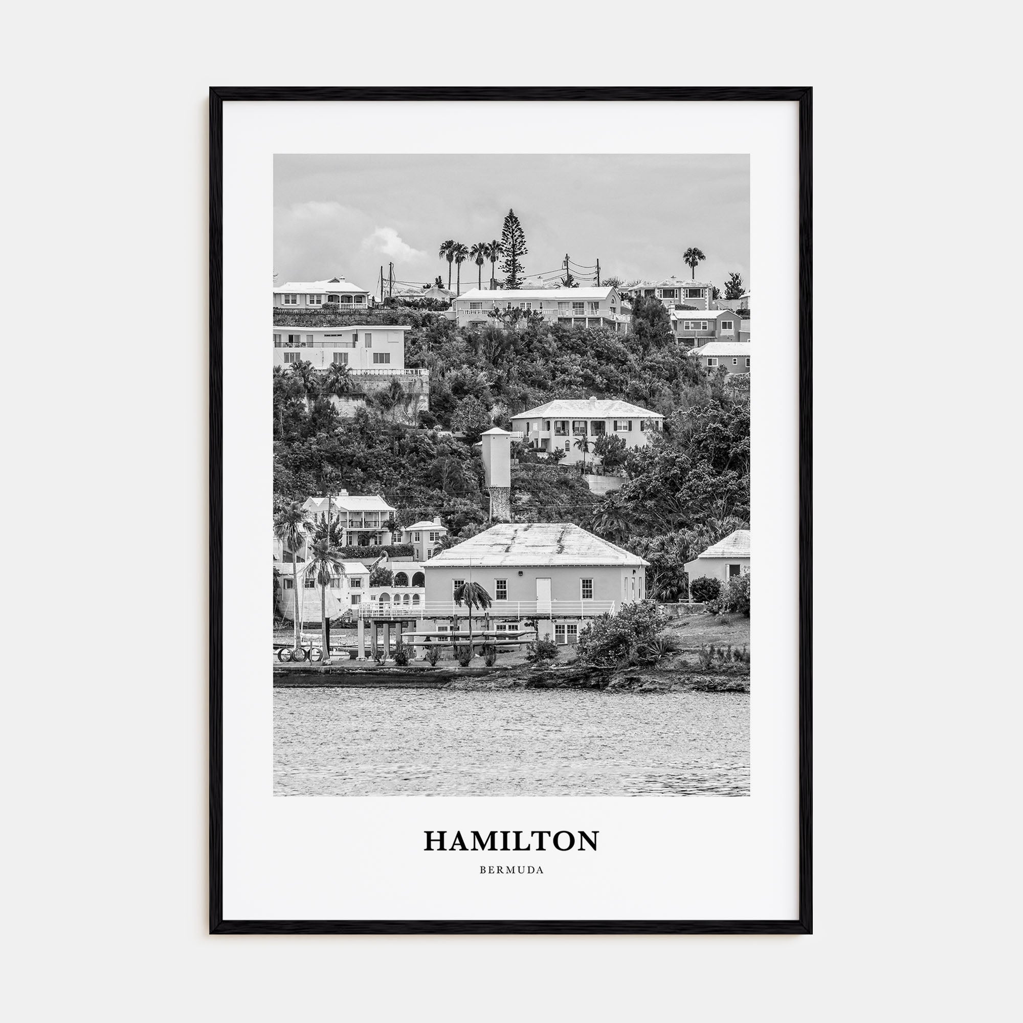 Hamilton, Bermuda Portrait B&W Poster
