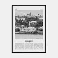 Hamilton, Bermuda Travel B&W Poster