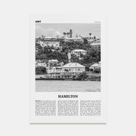 Hamilton, Bermuda Travel B&W Poster