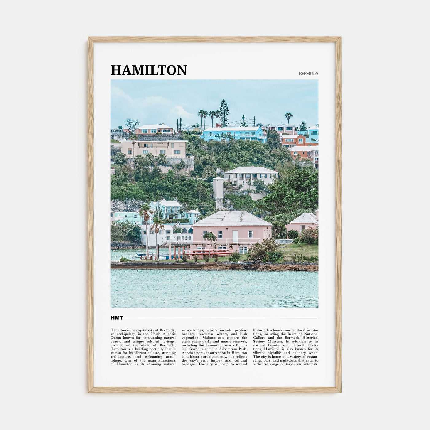 Hamilton, Bermuda Travel Color Poster
