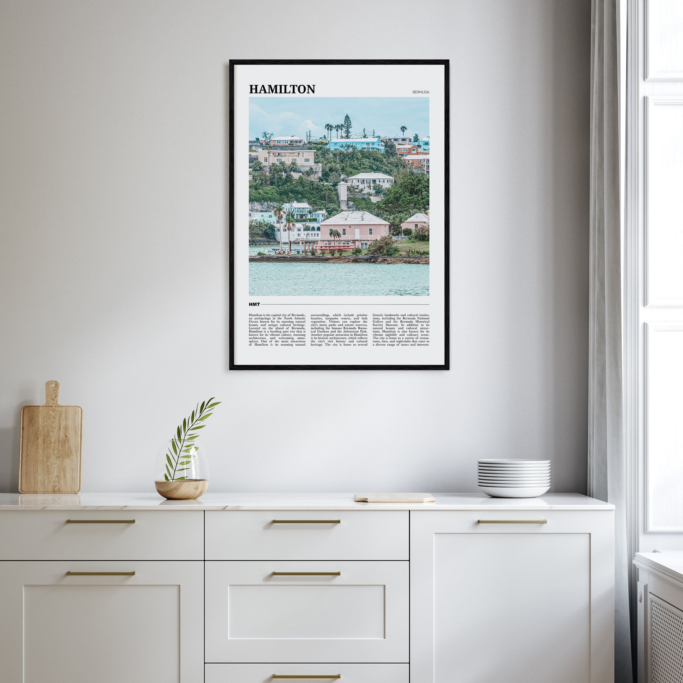 Hamilton, Bermuda Travel Color Poster