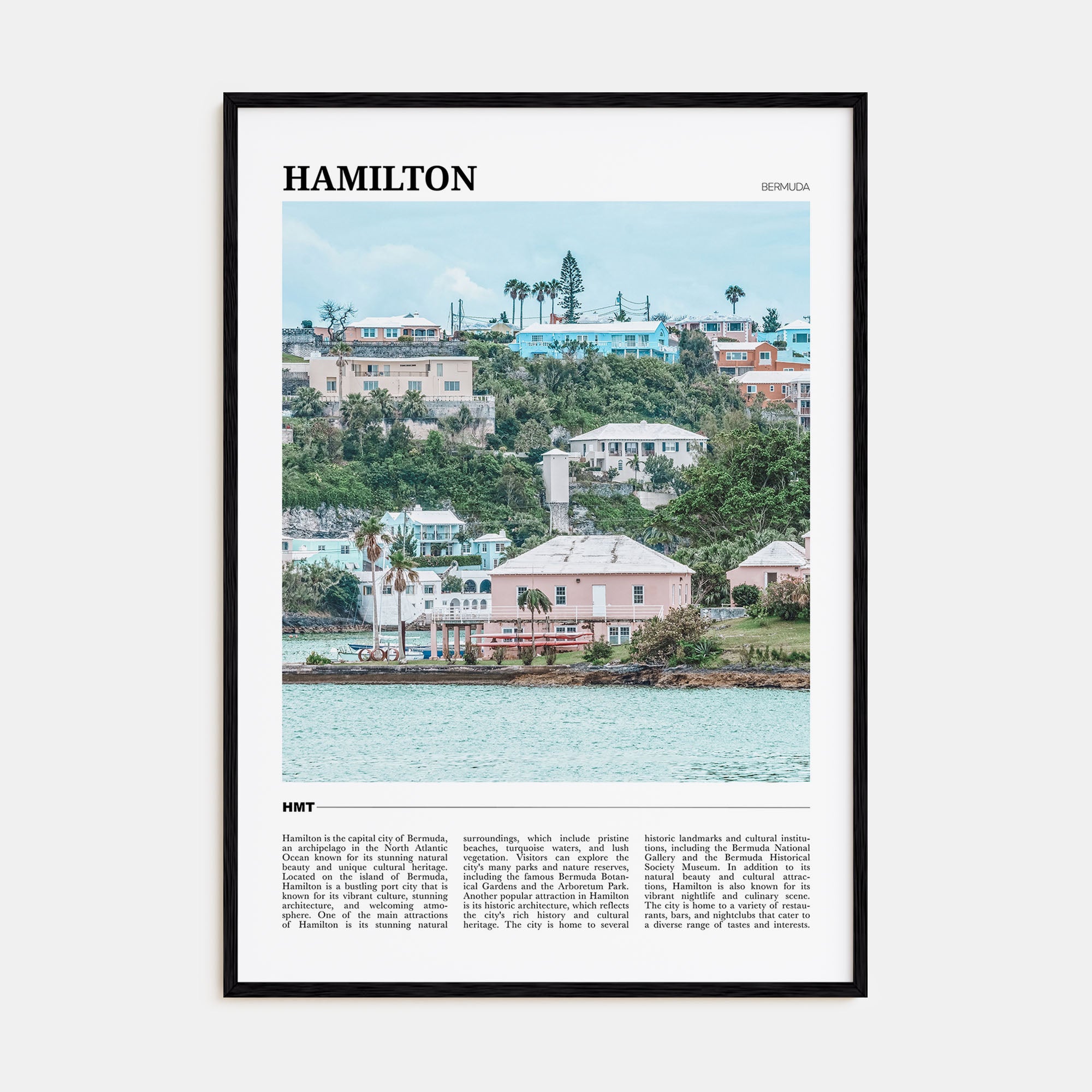 Hamilton, Bermuda Travel Color Poster