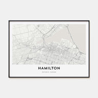 Hamilton, Canada Map Landscape Poster