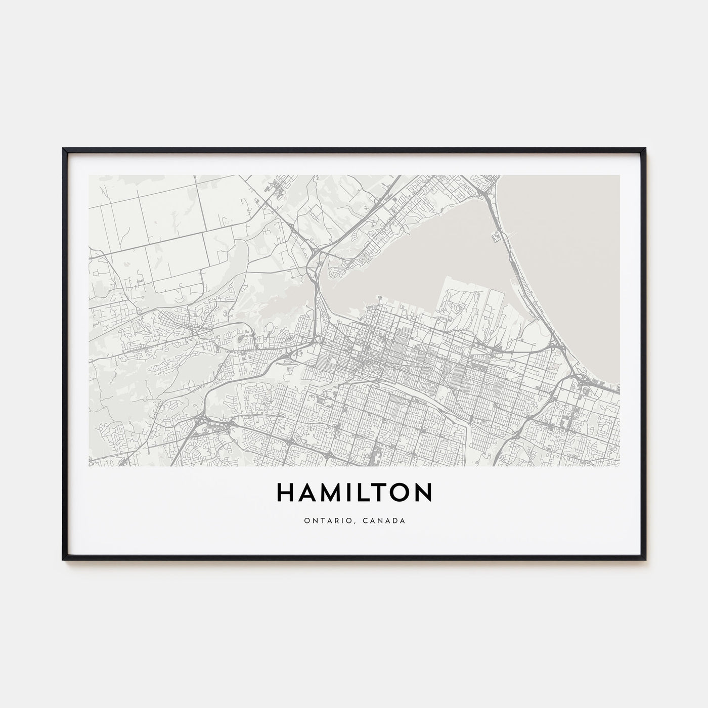 Hamilton, Canada Map Landscape Poster