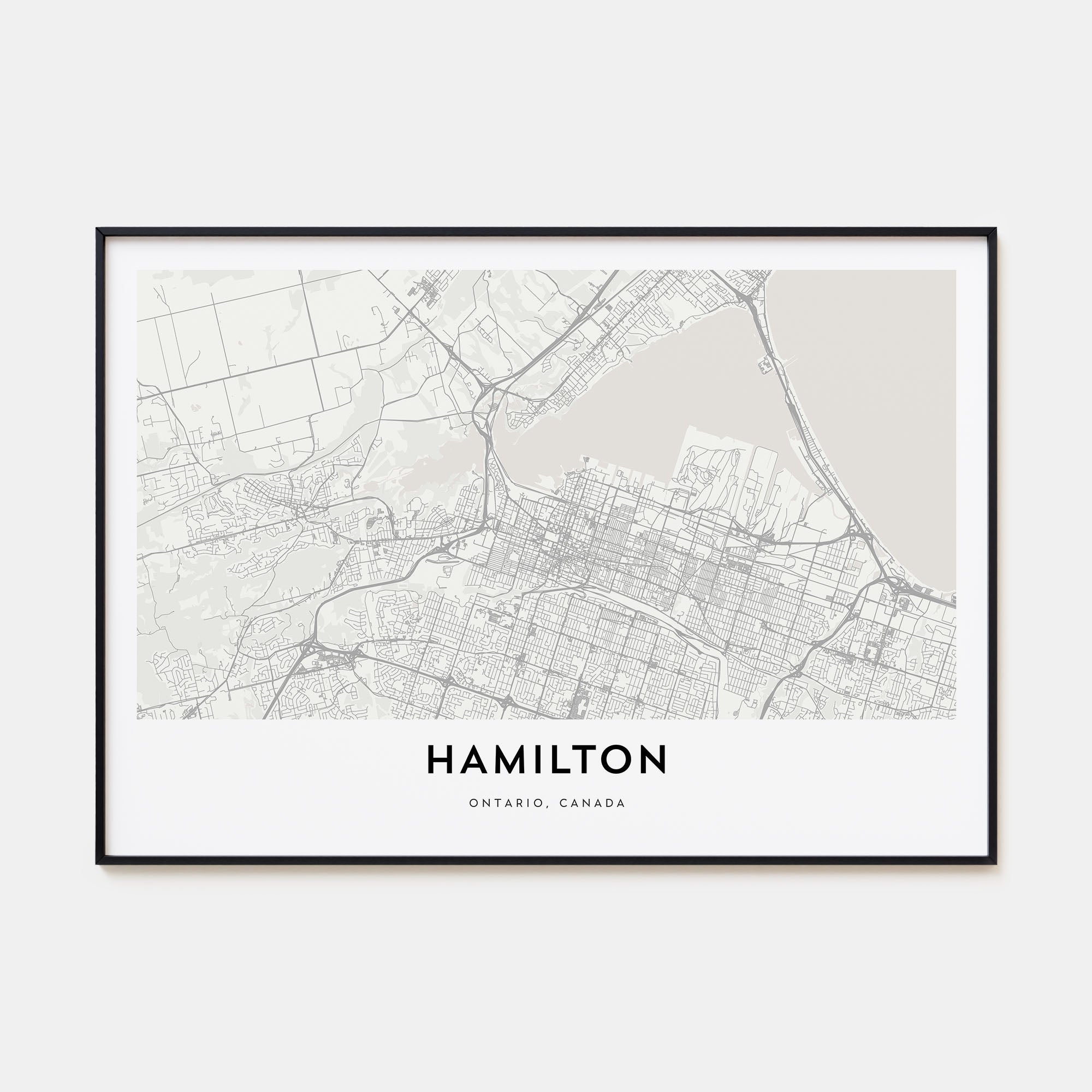 Hamilton, Canada Map Landscape Poster