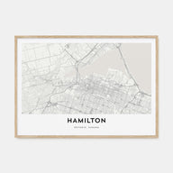Hamilton, Canada Map Landscape Poster