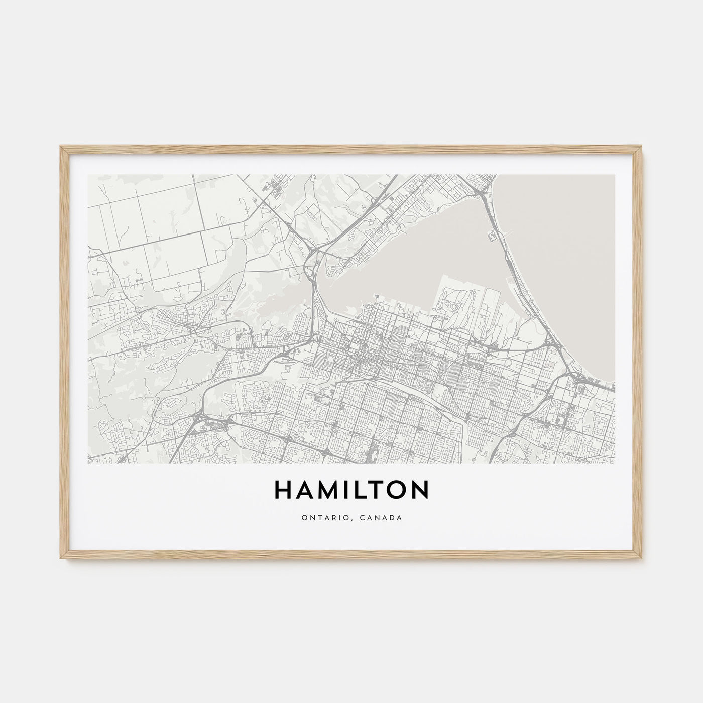 Hamilton, Canada Map Landscape Poster