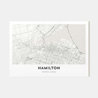 Hamilton, Canada Map Landscape Poster