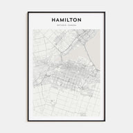 Hamilton, Canada Map Portrait Poster