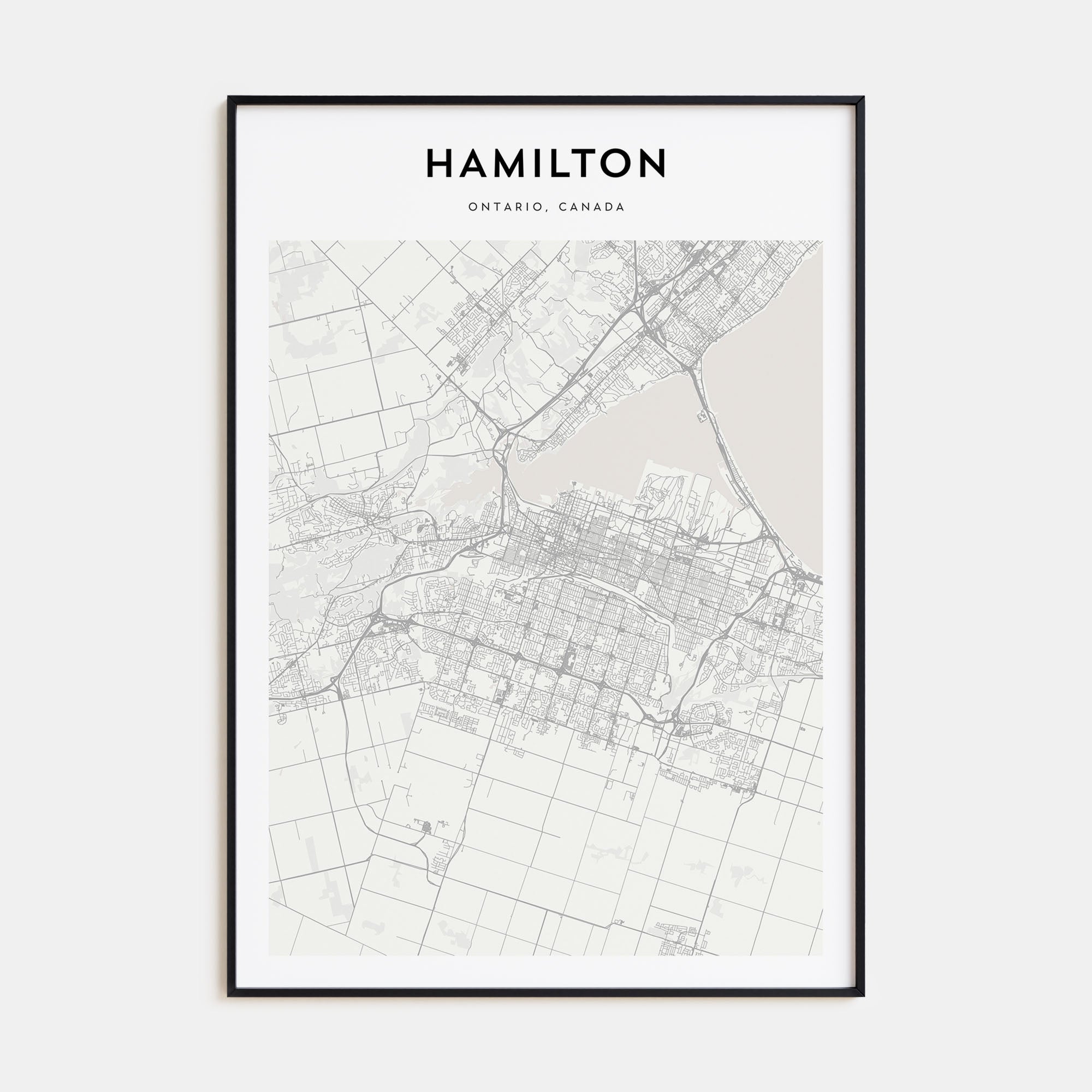Hamilton, Canada Map Portrait Poster