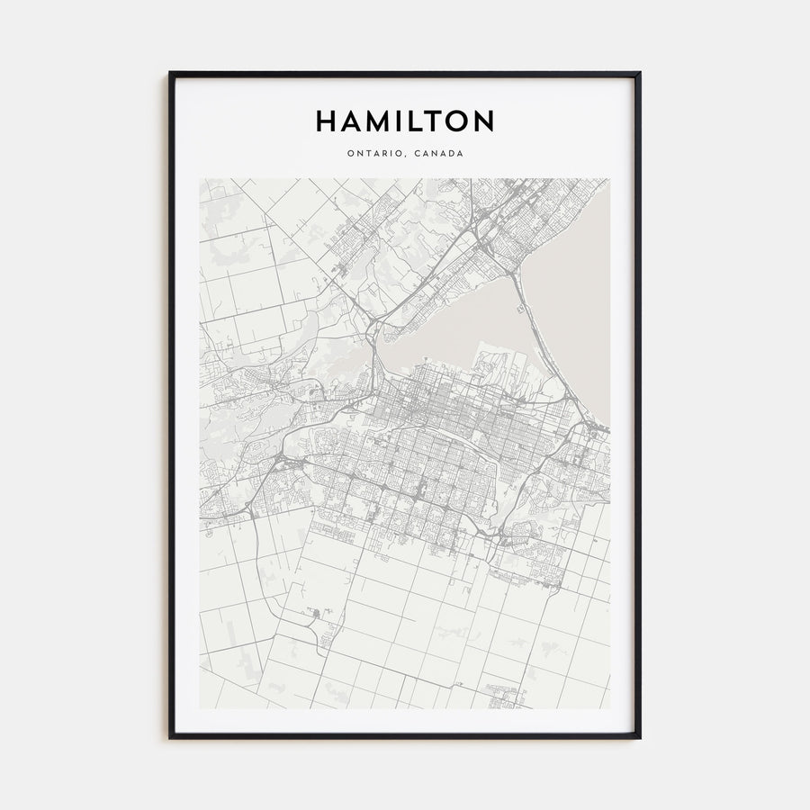 Hamilton, Canada Map Portrait Poster