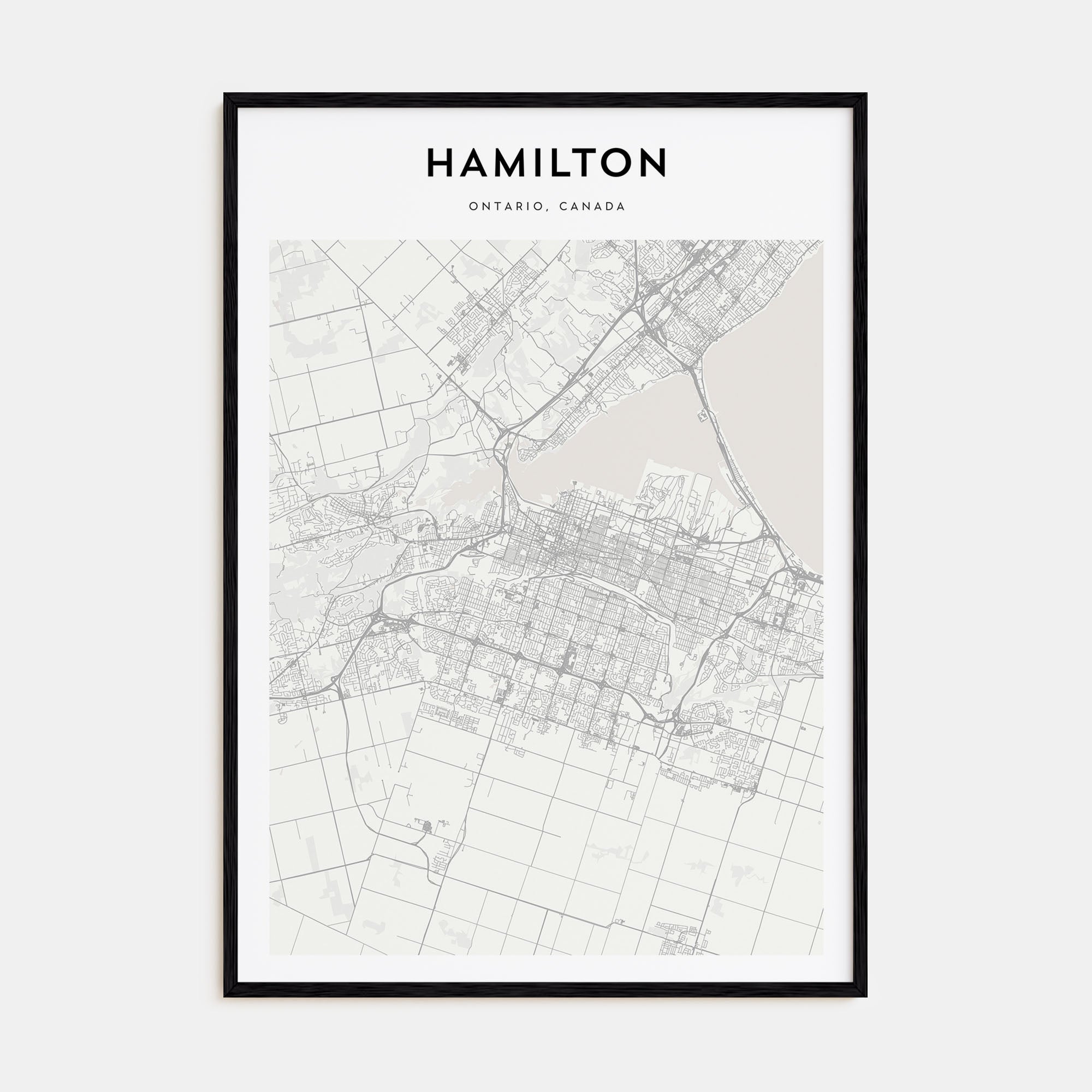 Hamilton, Canada Map Portrait Poster