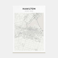 Hamilton, Canada Map Portrait Poster