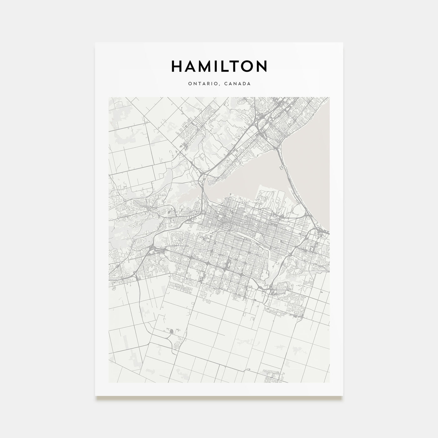 Hamilton, Canada Map Portrait Poster