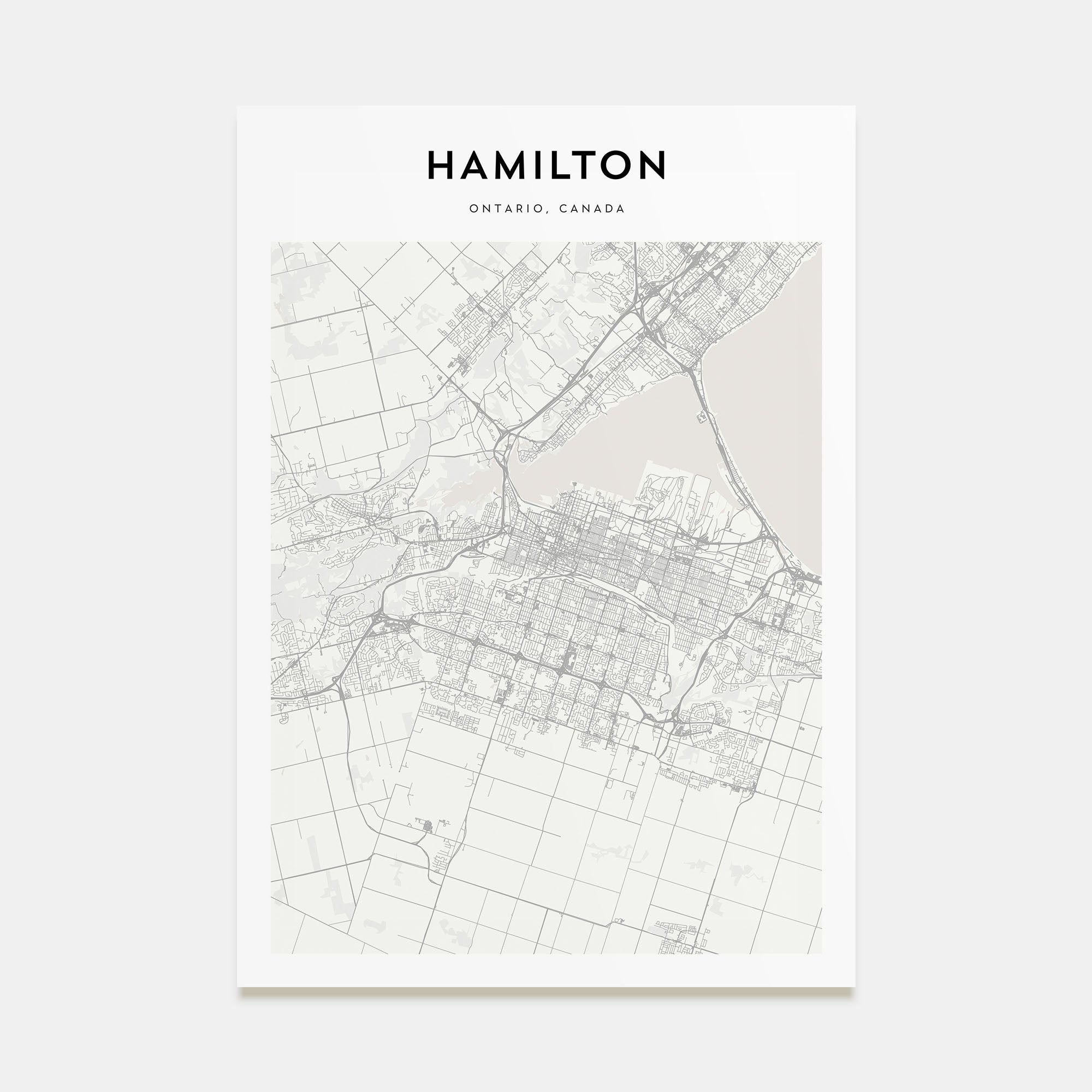 Hamilton, Canada Map Portrait Poster