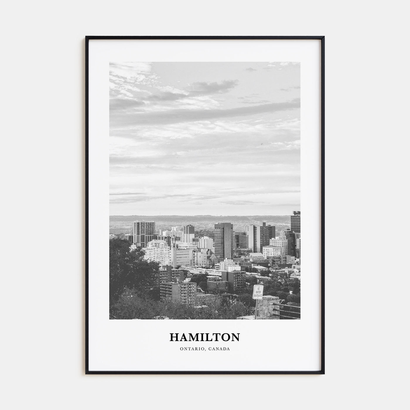 Hamilton, Canada Portrait B&W No 2 Poster
