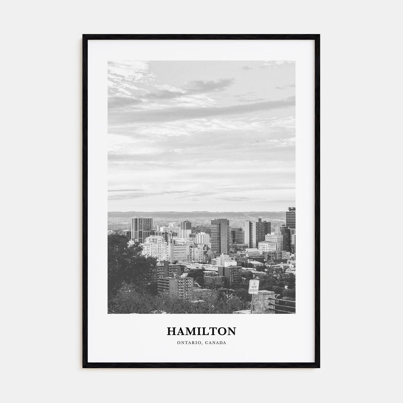 Hamilton, Canada Portrait B&W No 2 Poster