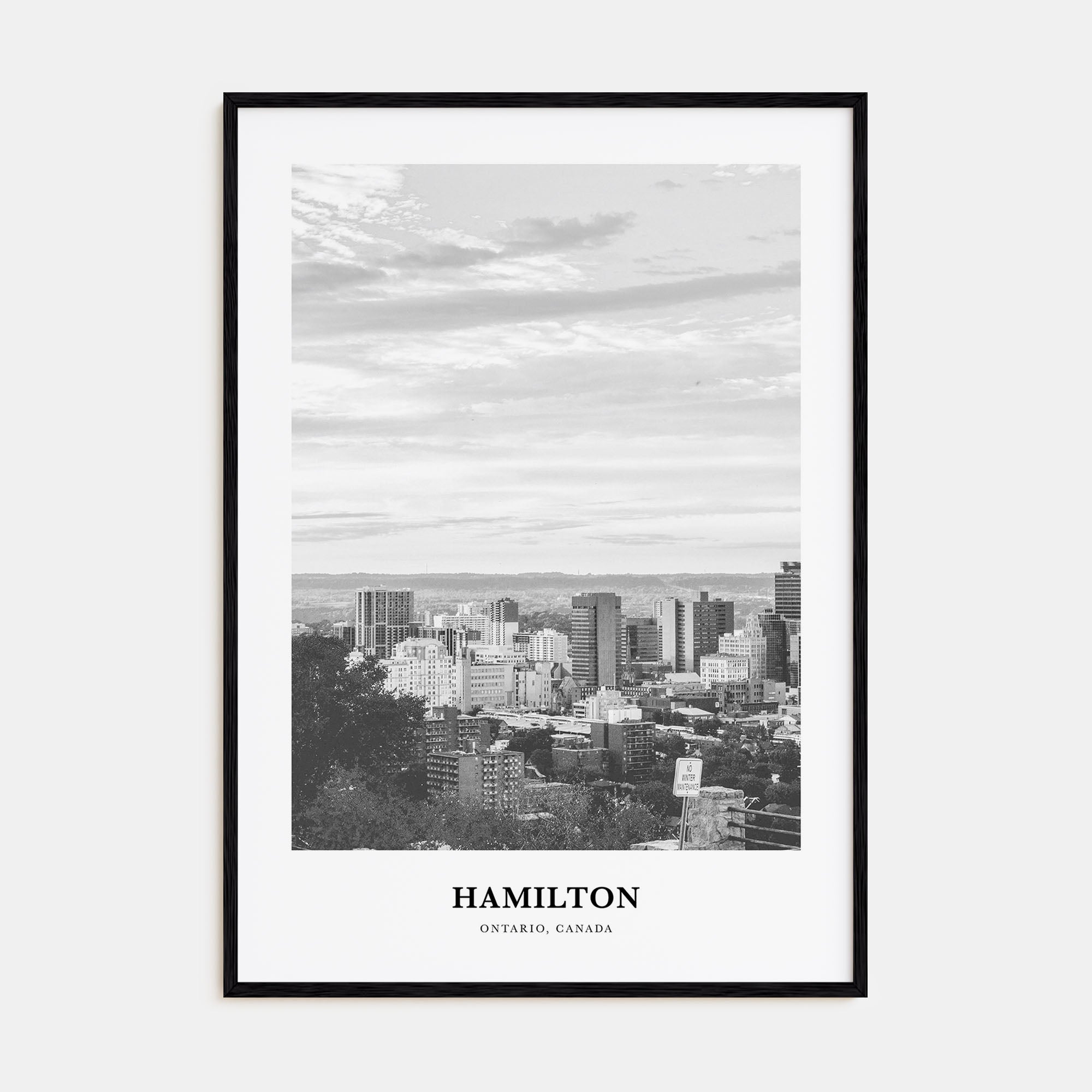 Hamilton, Canada Portrait B&W No 2 Poster