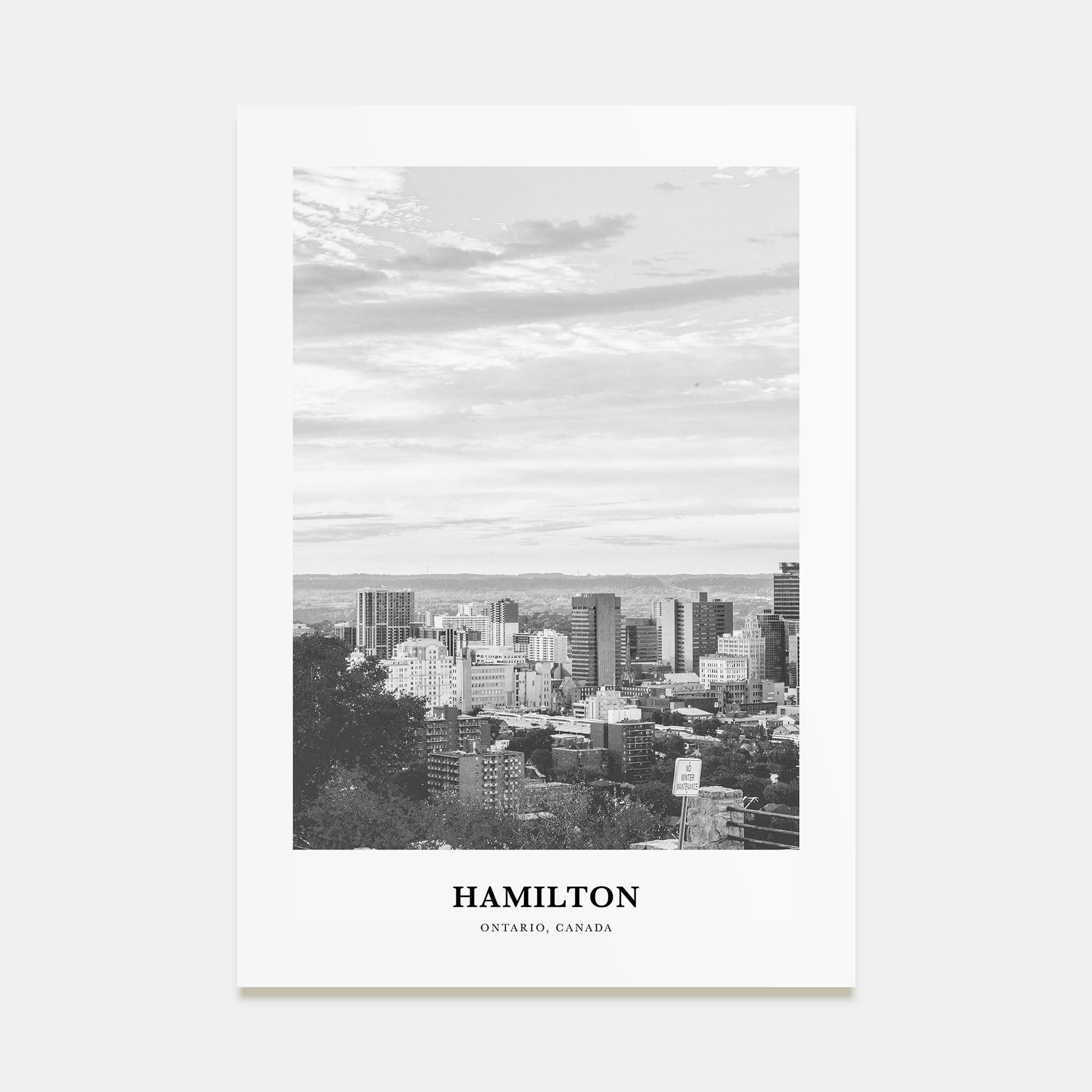 Hamilton, Canada Portrait B&W No 2 Poster