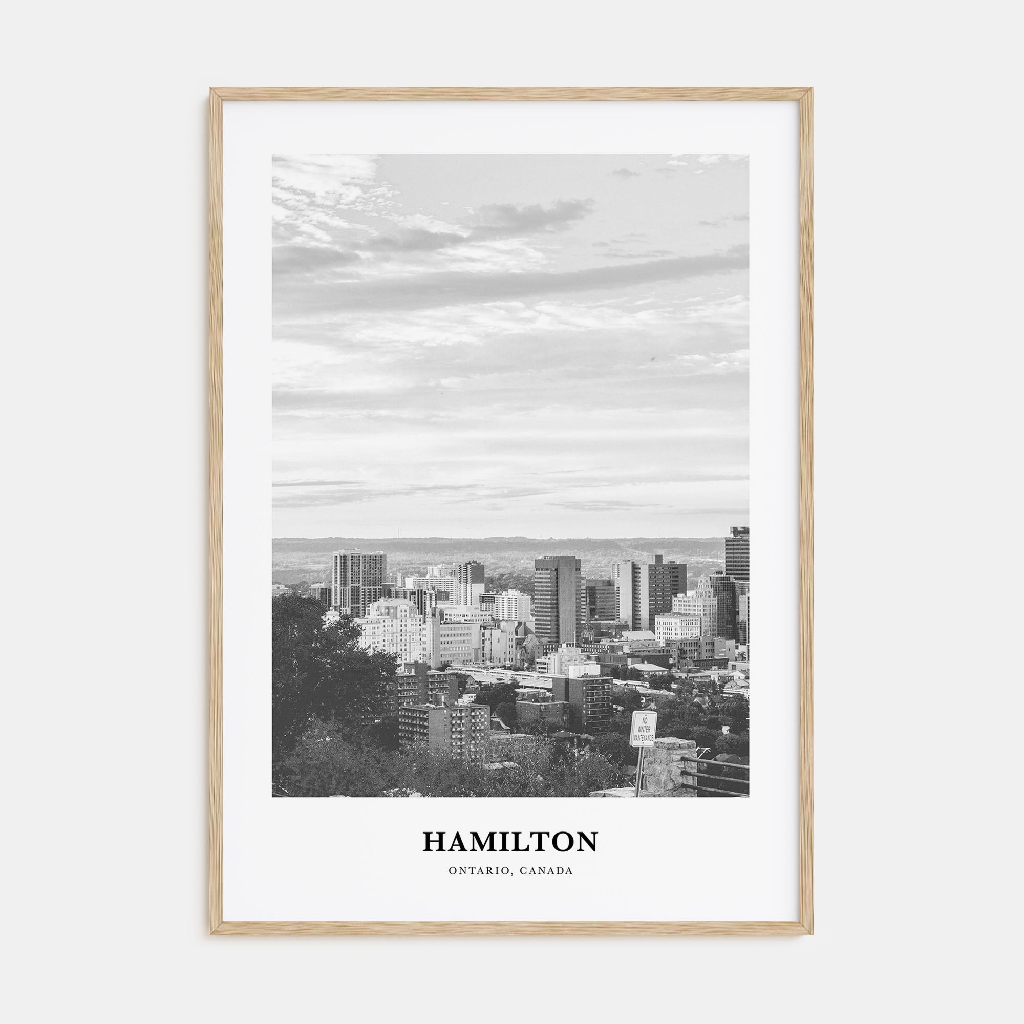 Hamilton, Canada Portrait B&W No 2 Poster