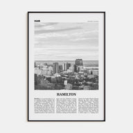 Hamilton, Canada Travel B&W No 1 Poster