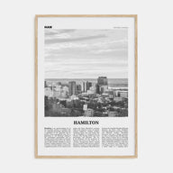Hamilton, Canada Travel B&W No 1 Poster