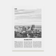 Hamilton, Canada Travel B&W No 1 Poster
