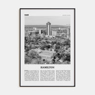Hamilton, Canada Travel B&W No 2 Poster